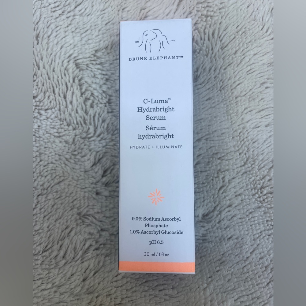 Drunk Elephant C-Luma Hydrabright Serum - White and Orange